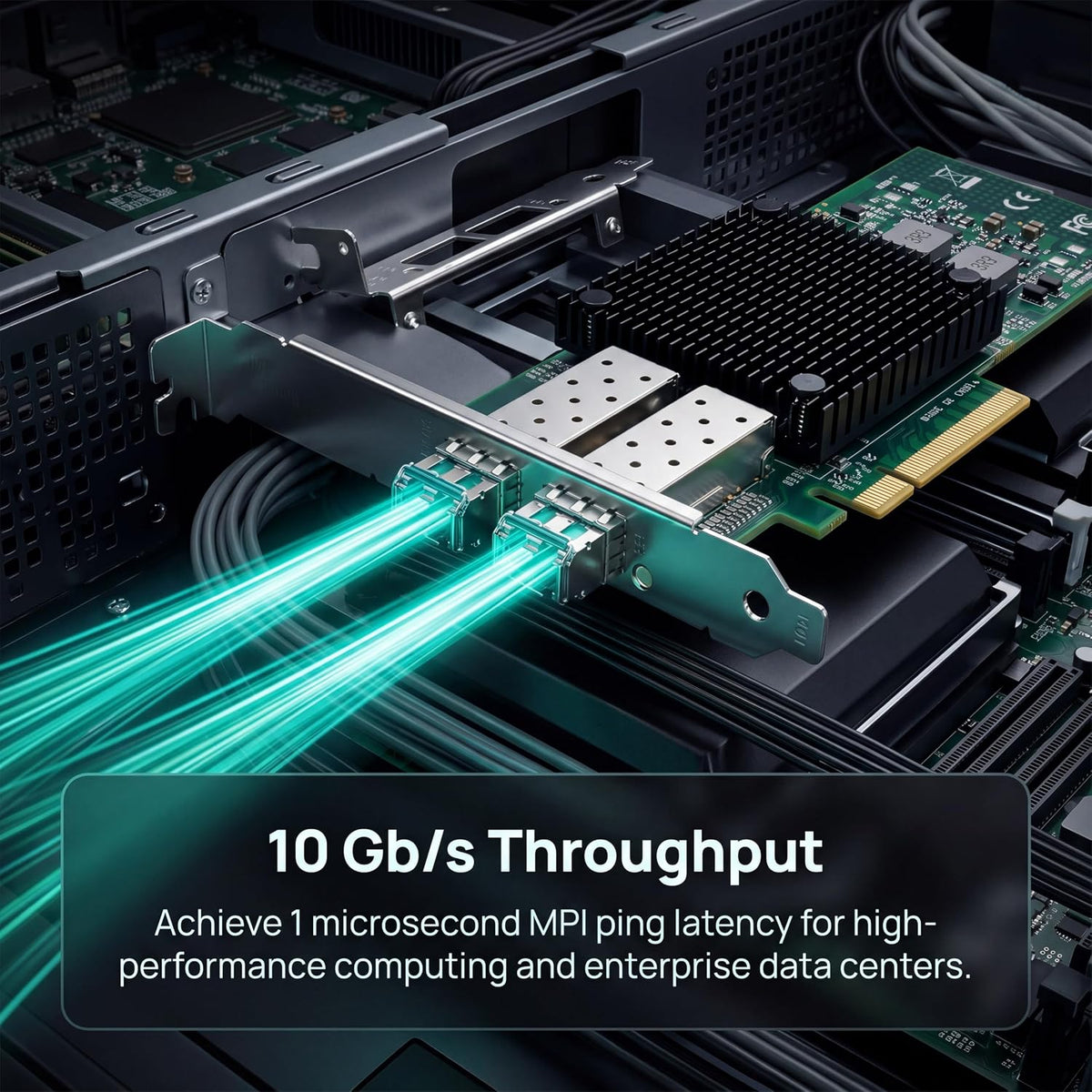Dual-10Gb SFP+ PCI-E Network Card NIC, Mellanox ConnectX-3 PCI-e 3.0 X8 PCI Express 10 Gigabit Ethernet Server NIC (ST7286-10GB)