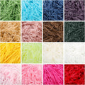 16 Color Crinkle Paper Shreds, 20 g Each, 320 g Total for Gift Boxes