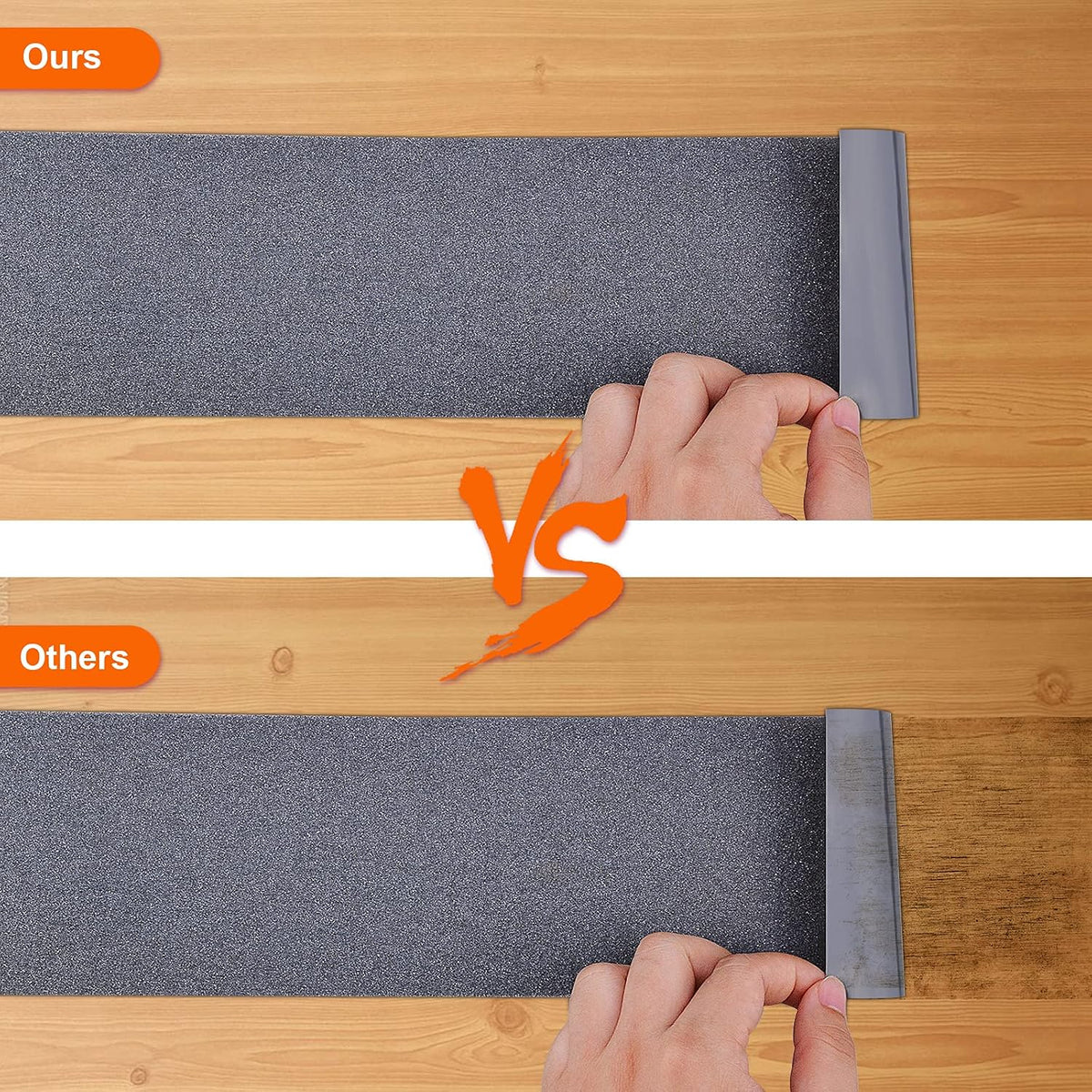 Anti Slip Tape, Waterproof Self Adhesive Grey 4"x32.8Ft Grip Tape