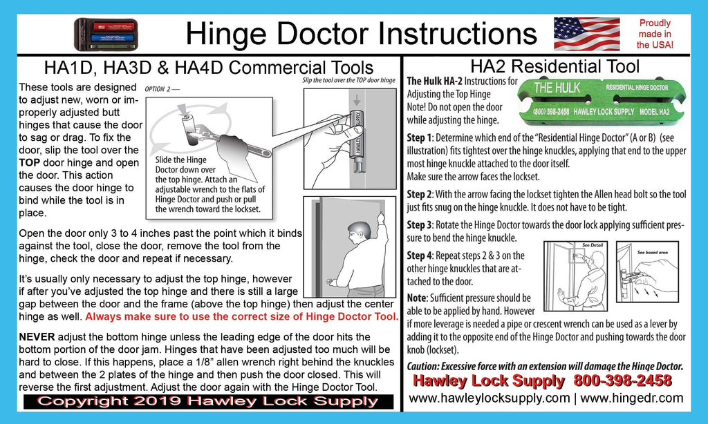The Hinge Doctor HA4D for Institutional Hinges