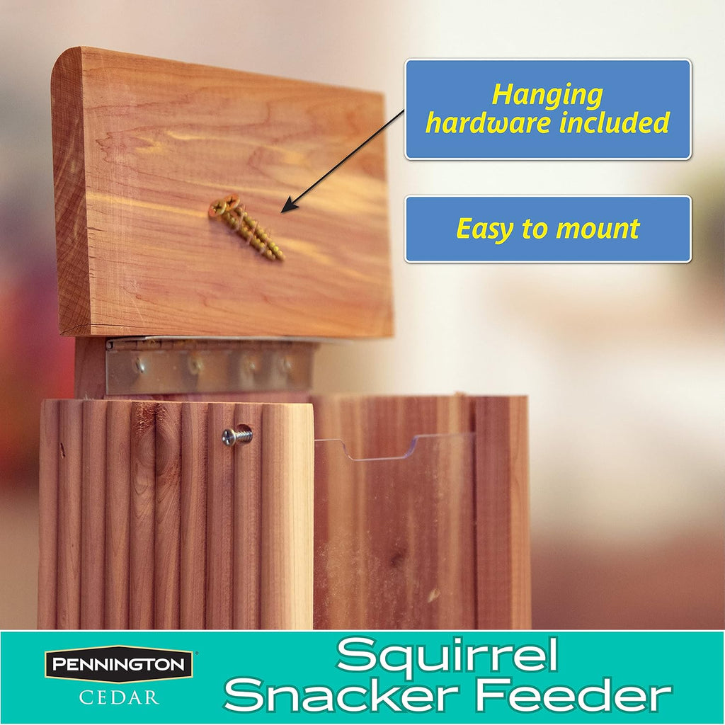 Cedar Squirrel Snacker Feeder, Squirrel Feeder, 2.75 LB