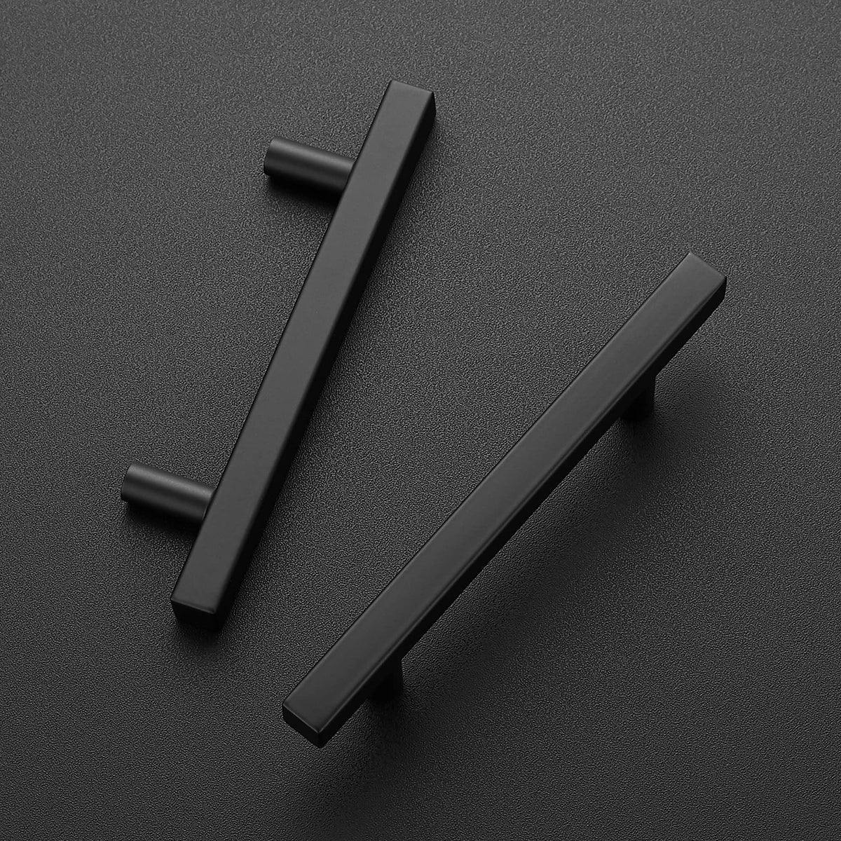 Matte Black Cabinet Hardware Square Pulls, 3.75 Inch, 30 Pack