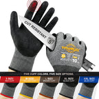 Work Gloves, ANSI A5 Cut Resistant Gloves, Sandy Nitrile Grip