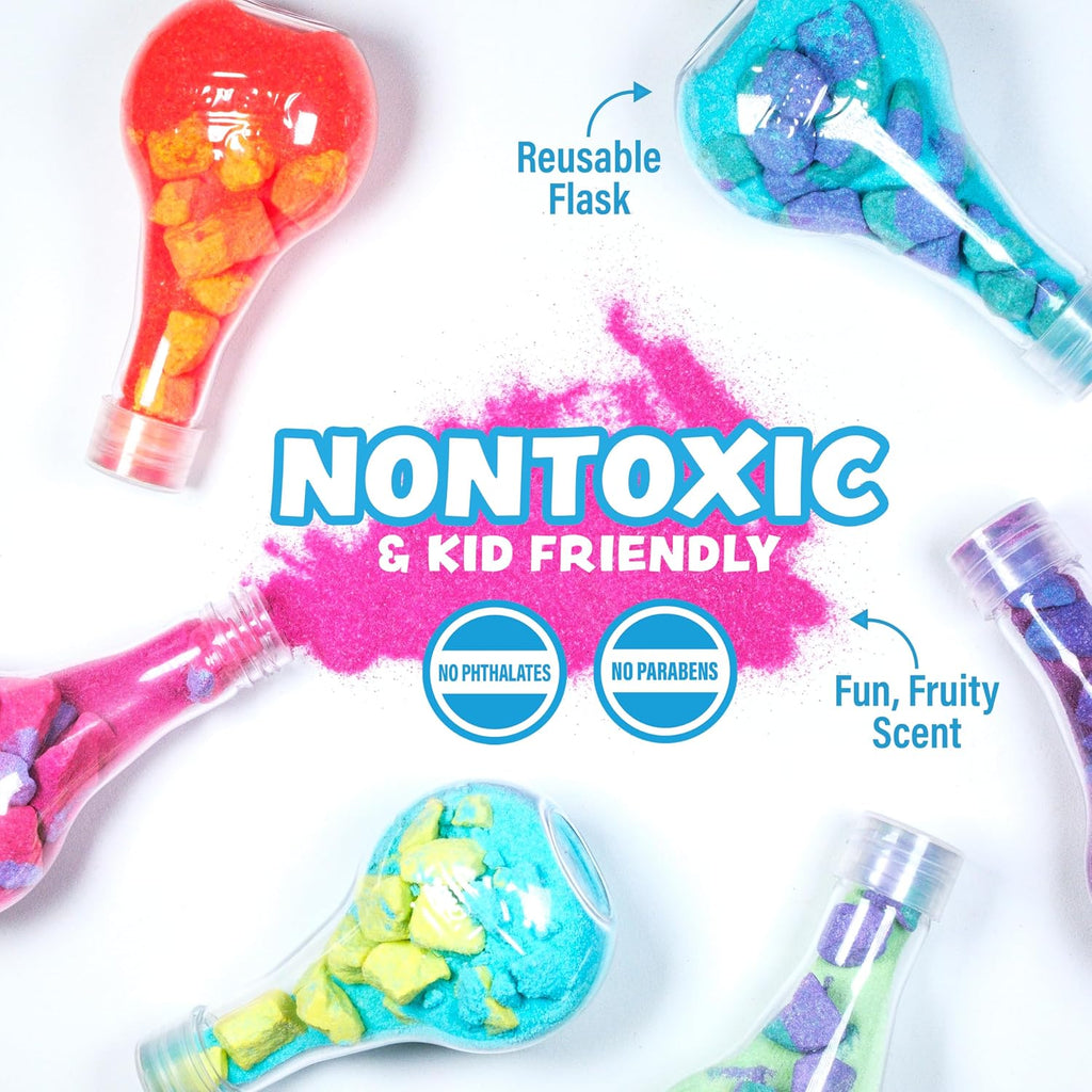 Kids Bath Bomb Potion Bath Toy, Variety 6 Pack | Nontoxic | Fizzes, Foams & Bubbles with an Eruption of Color |