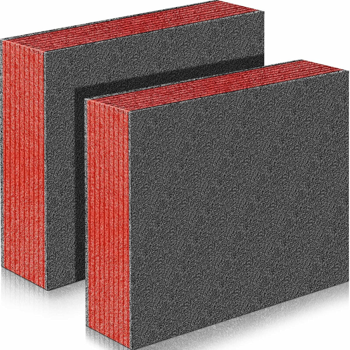 2 Pcs Polyethylene Foam Insert, 12" X 10" X 3.15, Red and Black