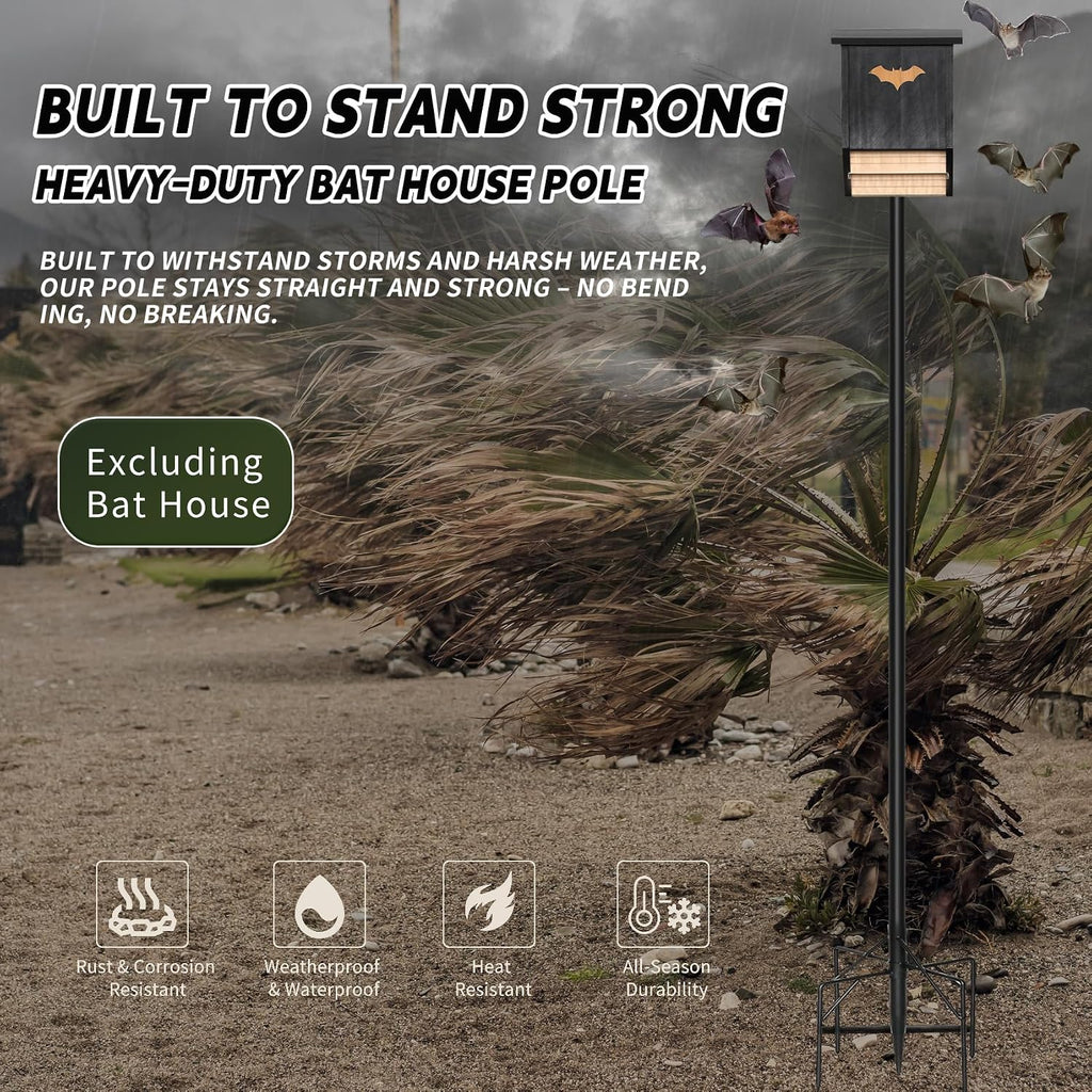 15 FT Bat House Pole, Telescoping Martin House Pole Kit
