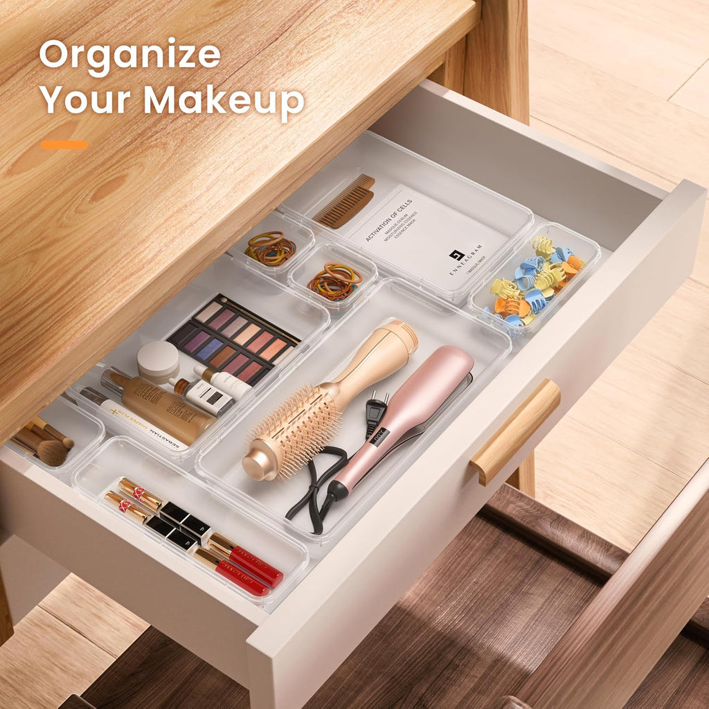 【Military Grade】 Drawer Organizer, 【𝟱𝗦𝗶𝘇𝗲】 Makeup organizer, 【Holds 177 Items】 Bathroom Organizers and Storage