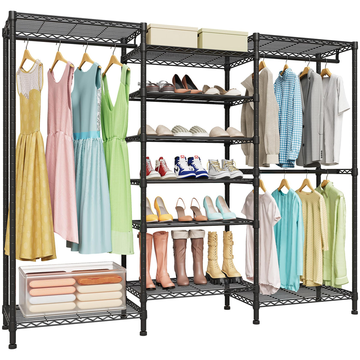 H12 Heavy Duty Clothes Rack, Black