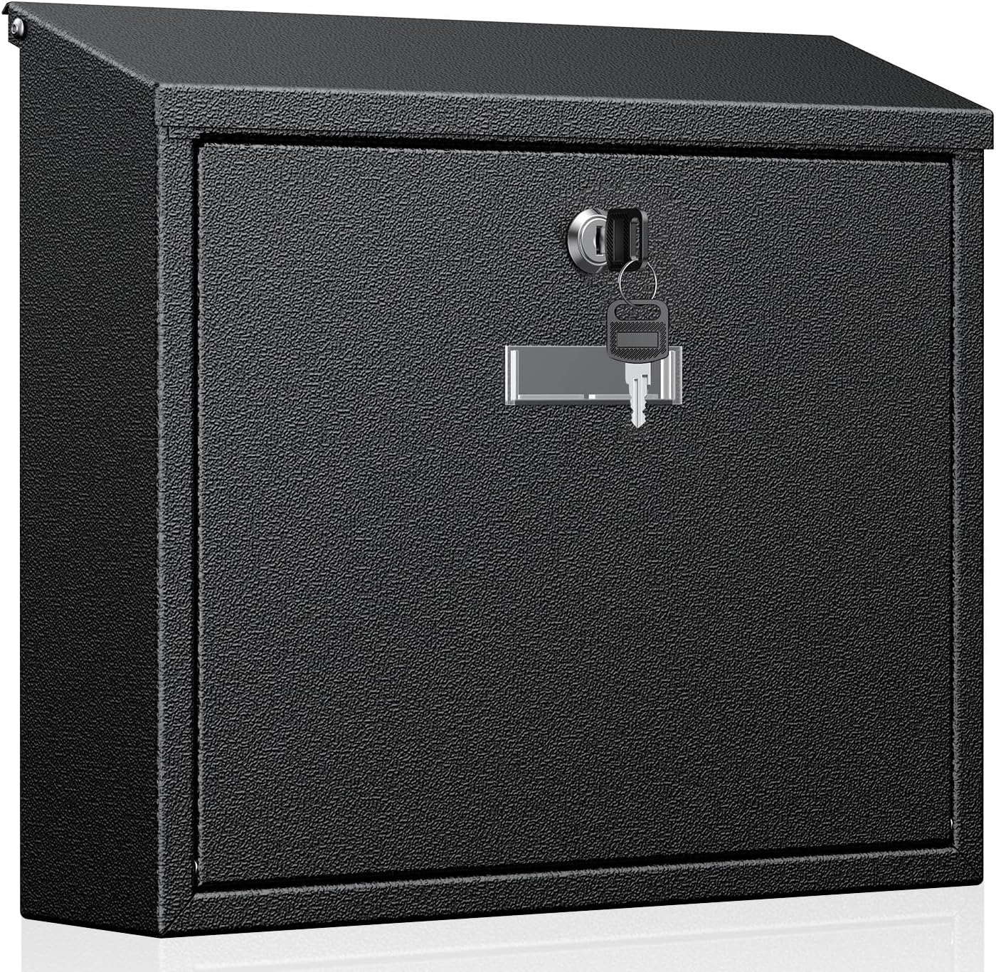 Wall Mount Mailbox for Outside, Large Mailbox with Key Lock | Security Mail Box, Postbox for House, Safe Key Drop