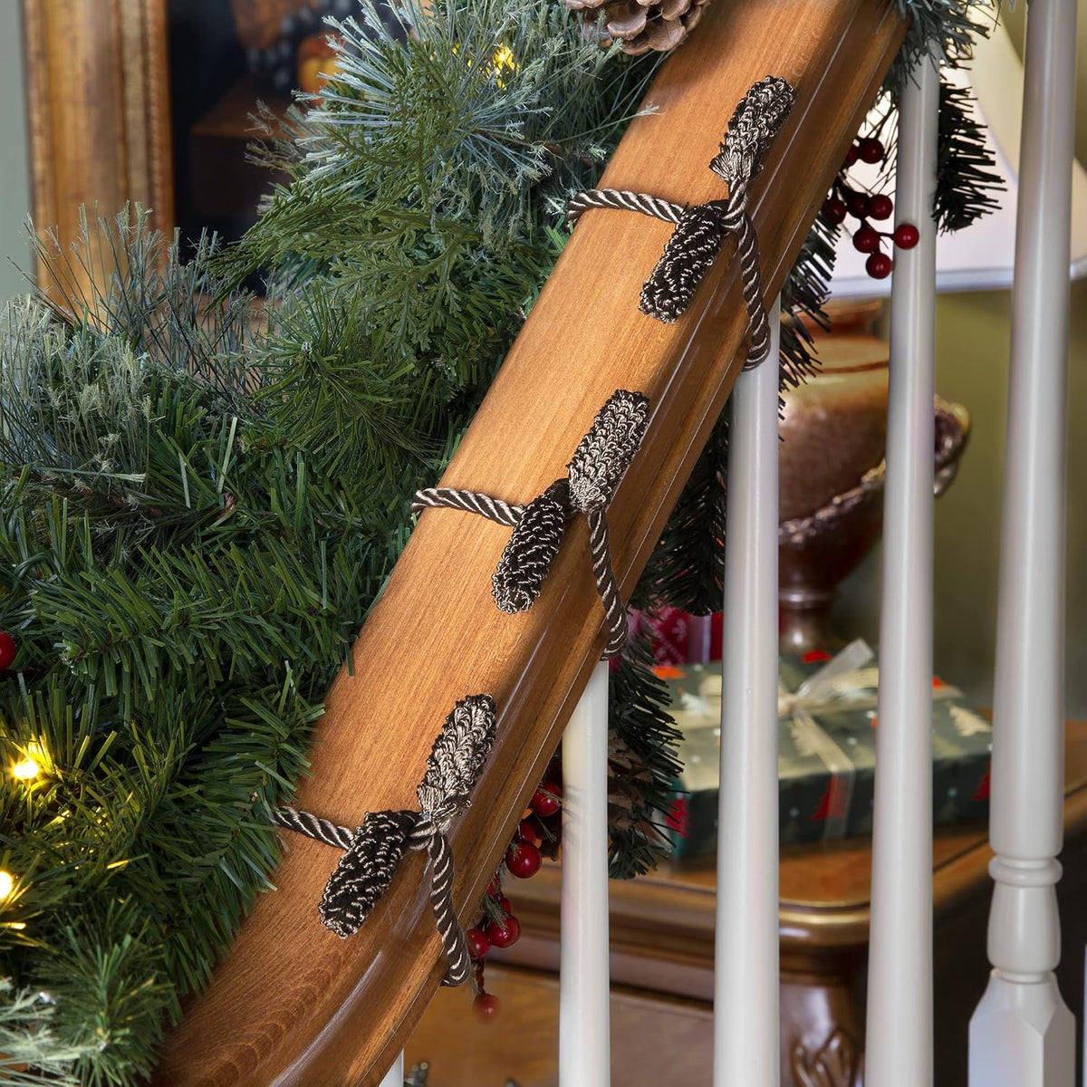 Decorative Twist Ties, 6 Pack, 20 inches (Brown)