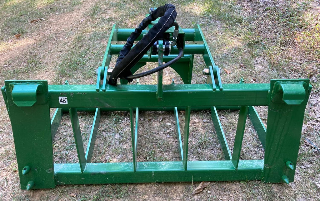 HD 48" Root Grapple for John Deere Tractor-48"Brush Grapple | John Deere Hook & Pin Mount Material Handling Attachment