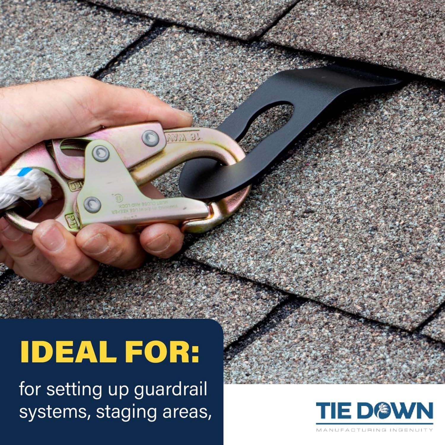 Hitch Clip Roof Anchor 6-Pack – Roofing Anchors for Roof Safety & Fall Protection | Reusable Roof Harness Connection