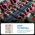 SSR-40DA DC to AC Solid State Relay 40A, DC 3-32V Input, AC 24-380V Output, Single Phase Semiconductor Relay Module, Pack of 3 by BlueStars