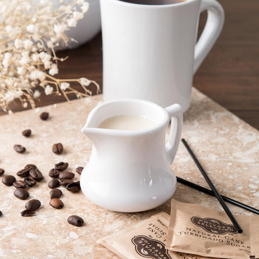 Creamer Pitcher for Restaurant and Kitchen, Plastic, 3 Ounces, White