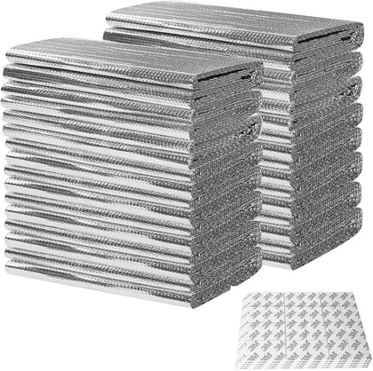 2-Car Garage Door Insulation Kit 16Pcs 24"×48" Reflective Aluminum Foil Double Bubble Panels 6mm Thick Radiant