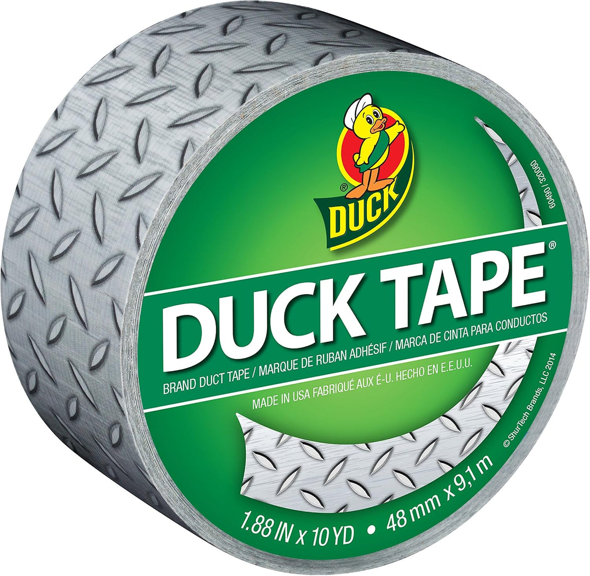 283981 Printed Duct Tape, 1.88 Inches x 10 Yards, Diamond Plate