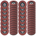 80 Pack 4-1/2 Inch Flap Discs for Angle Grinder, 40 60 80 120 Grit