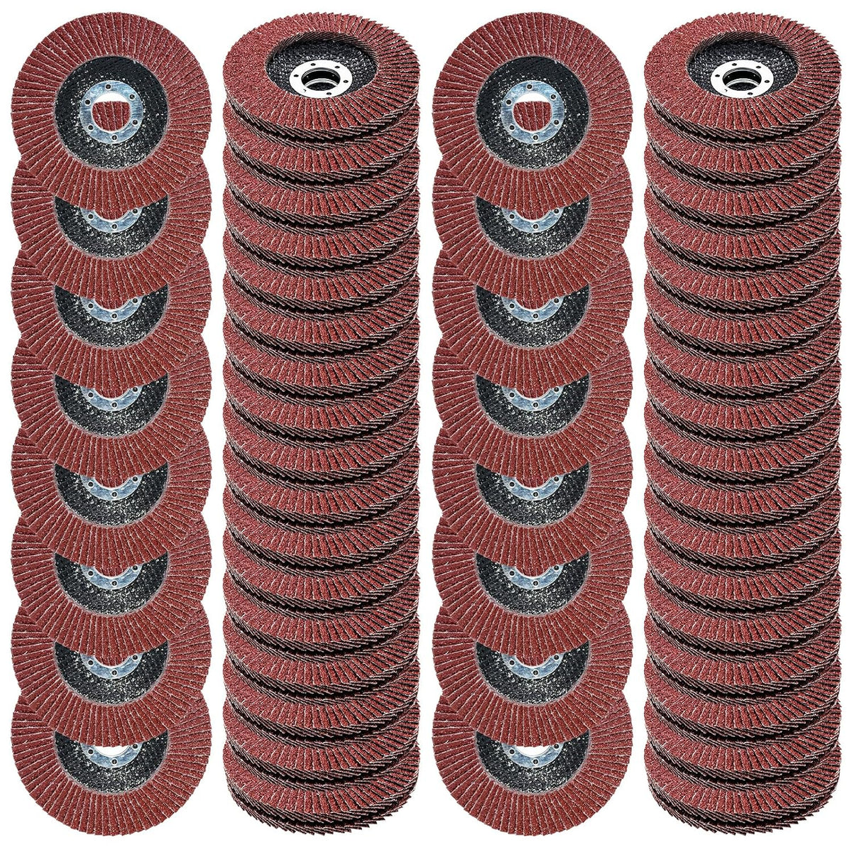 80 Pack 4-1/2 Inch Flap Discs for Angle Grinder, 40 60 80 120 Grit
