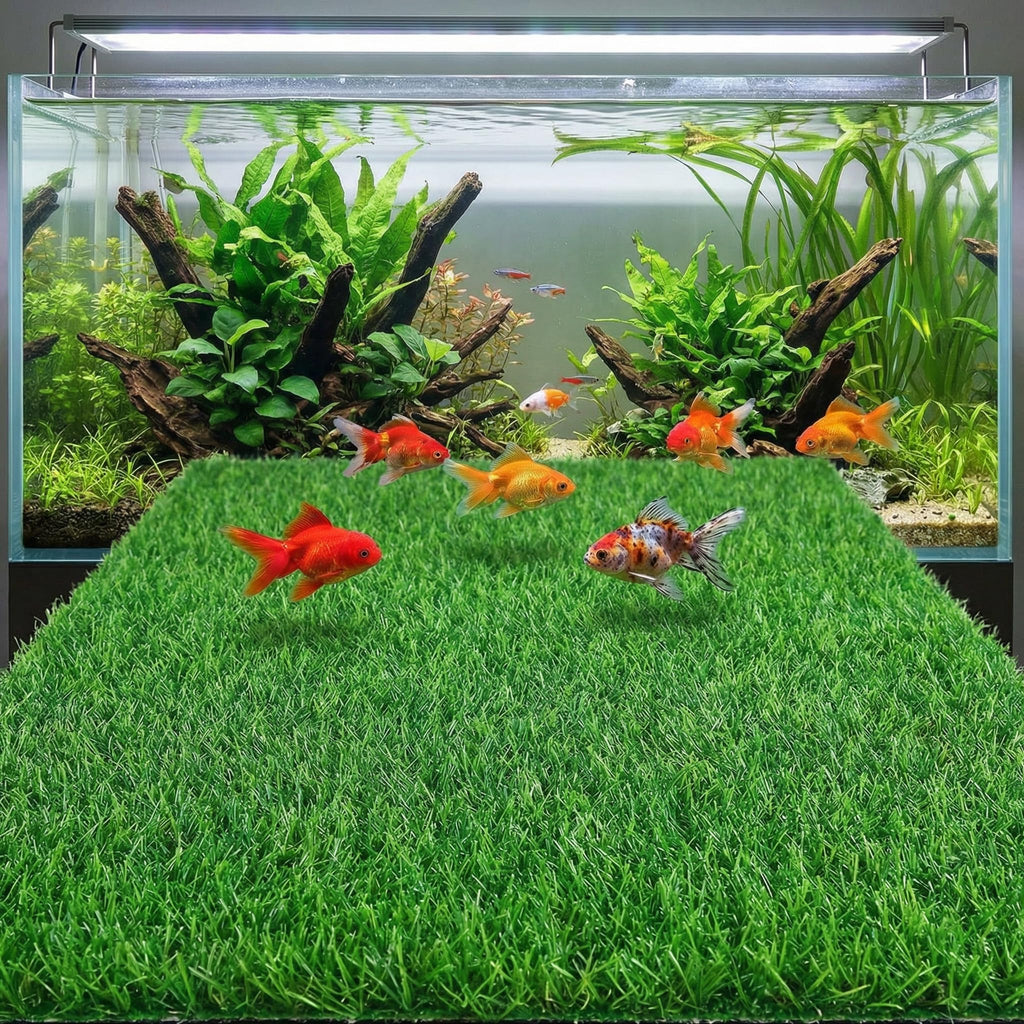 Turtle Basking Platform Artificial Grass Anti-Slip Turf Mat