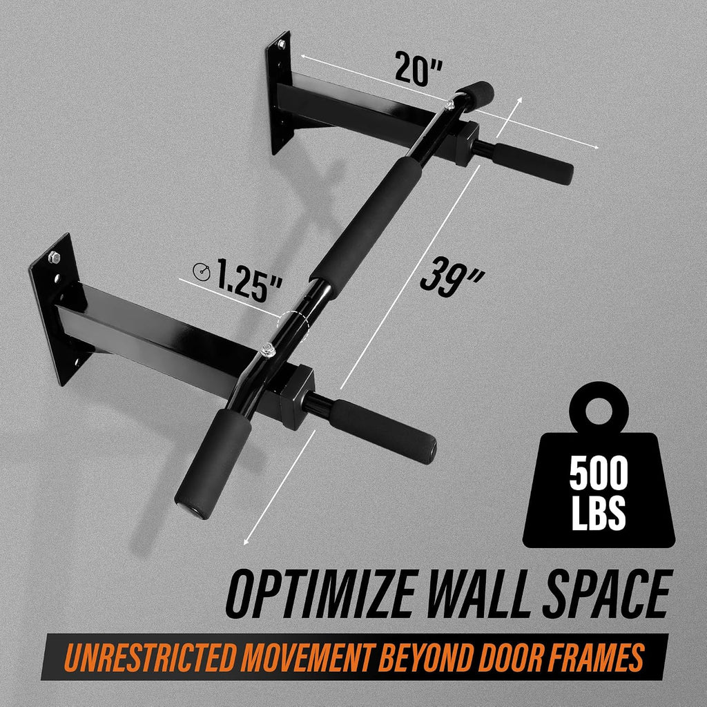 Pull Up Bar Wall Mounted - Multifunctional Wall Mounted Pull Up Bar for Home Gym Workout Strength Training Equipment