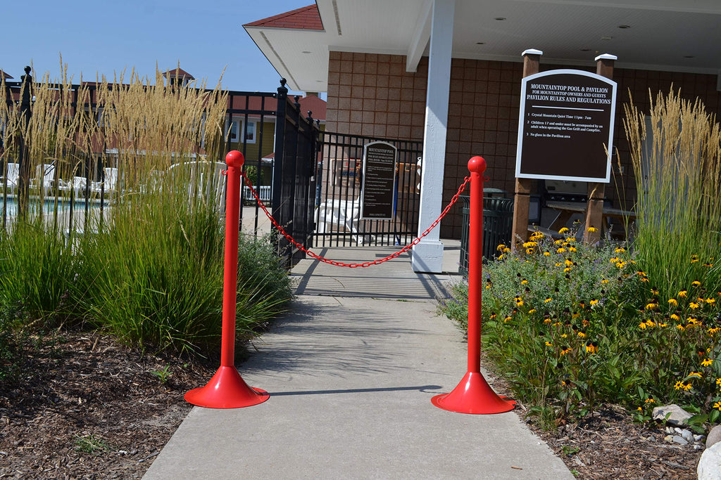 Mr. Chain Plastic Barrier Chain, Red, 50 ft Length (51005-50)