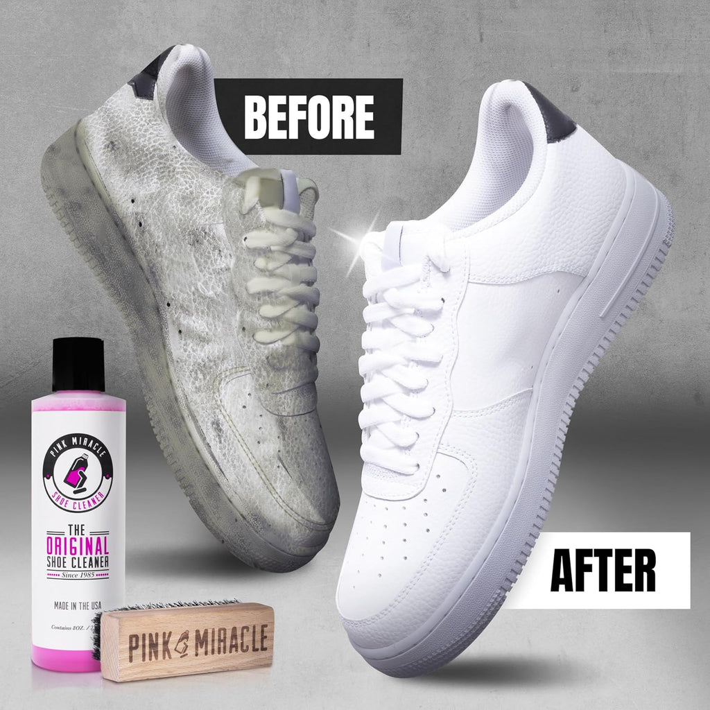 Shoe Cleaner Kit with Bottle and Brush For Fabric Cleaner For Leather, Whites, Suede and Nubuck Sneakers