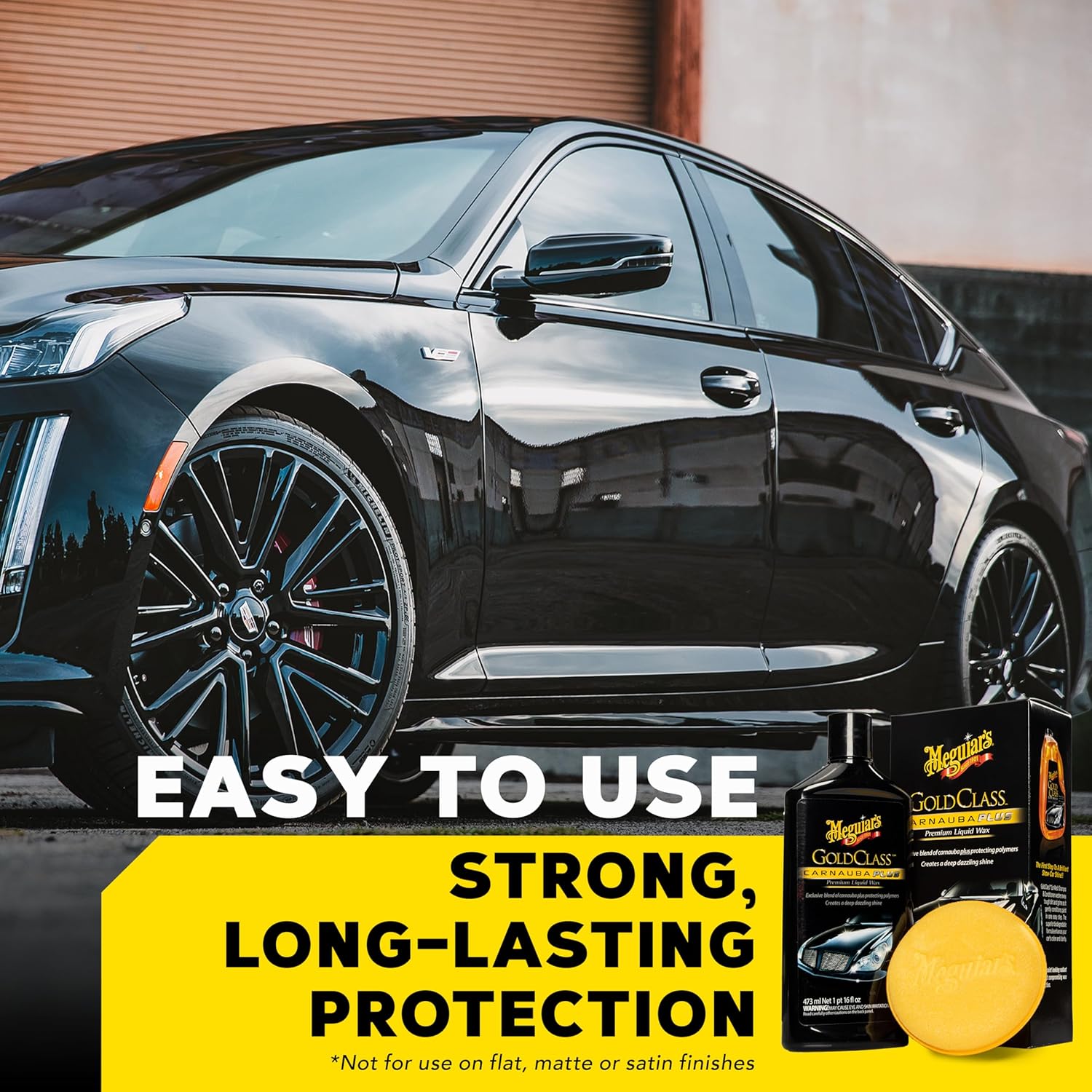 Gold Class Carnauba Plus Premium Liquid Wax Kit, Car Detailing Kit with a Pure Carnauba Wax Blend and a Foam