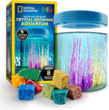 National Geographic Underwater Crystal Growing Aquarium Science Kit | Grow 8 Colorful Crystals Underwater, Secure