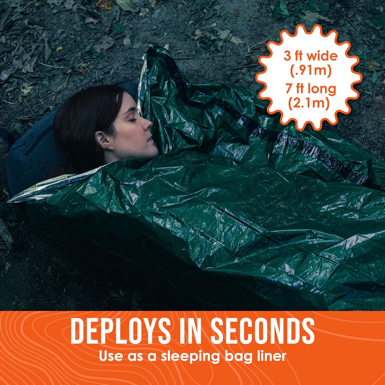 Life Bivy Emergency Survival Sleeping Bag Thermal Bivy - Use as Emergency Bivy Sack, Survival Sleeping Bag, Mylar