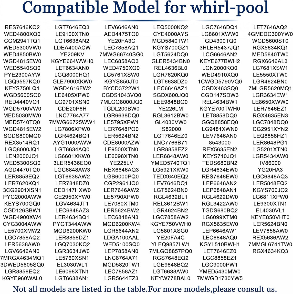 WGD4950HW0 WED4900XW0 WED7300DW1 Dryer Drum Drive Belt for whirlpool WED5300SQ0 WED5600SQ0 WED5010LW1 WGD5300SQ0 WGD4815EW0 WED5010LW0 WED4815EW0 WED4850BW1 WED49STBW1 WGD4815EW3 WGD5010LW3 WED5540SQ0