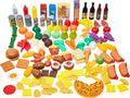Pretend Play Food Toy Set for Kids Ages 3 and Up, 150 Pieces, Multicolor