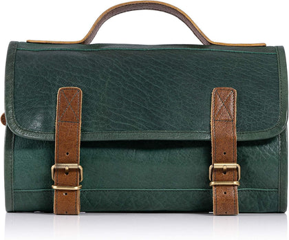 Premium Buffalo Leather Hanging Toiletry Bag Travel Dopp Kit