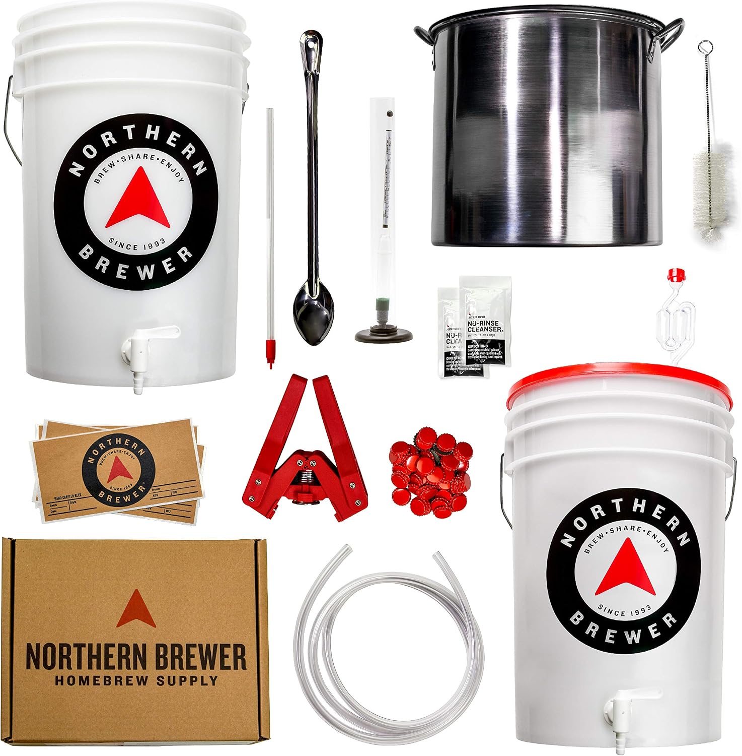 Homebrewing Starter Kit w/Equipment, Chinook IPA, 5 Gal