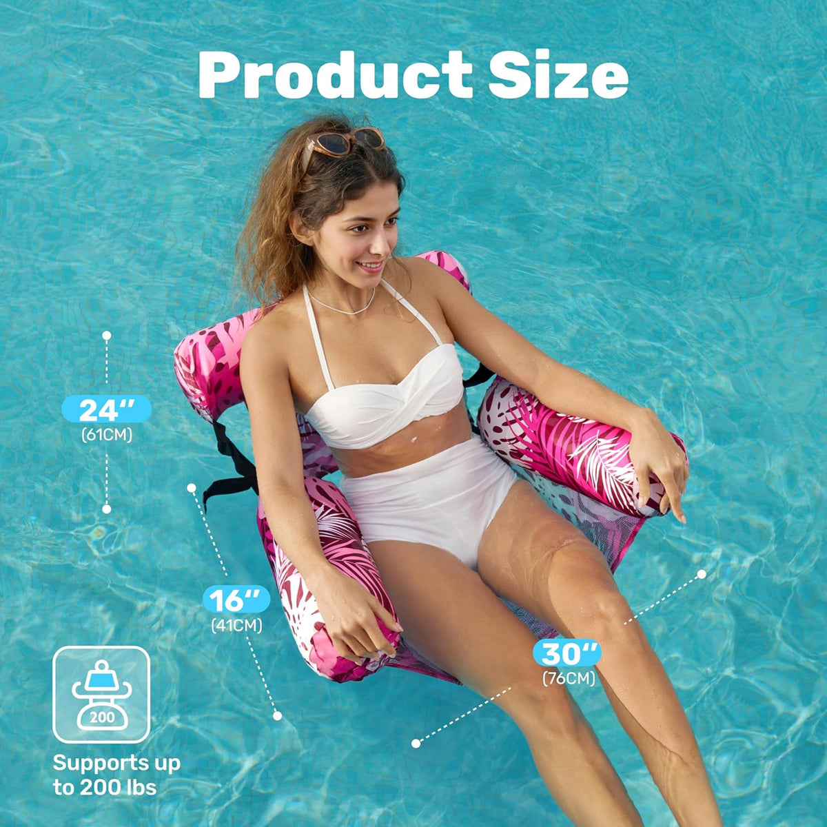 Pool Floats Chairs Adult, 3 Packs Inflatable Lounge Chairs,Blow up Pool Noodles Floats for Adults,Water Floating for