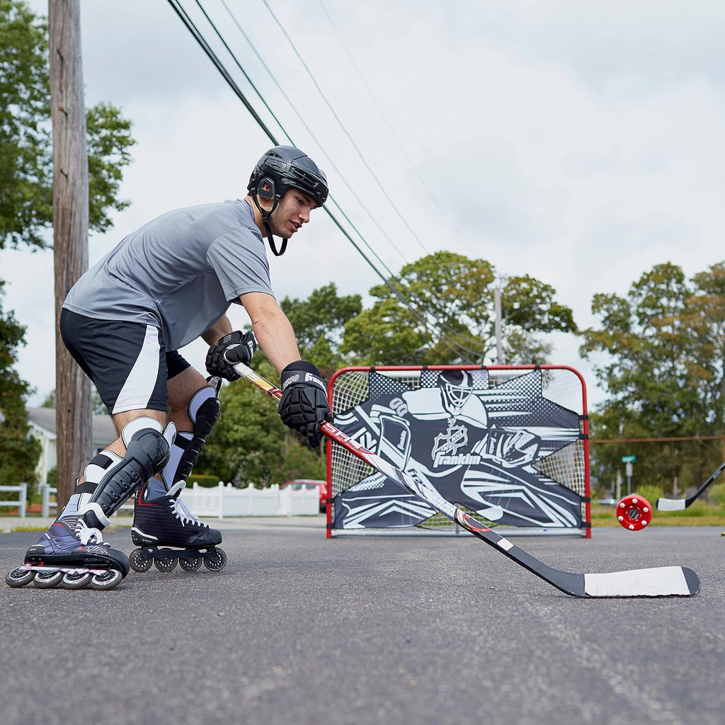 Street Hockey Sticks - Ambush Junior Street Hockey Stick - Wood and Fiberglass Shaft - ABS Blade - One Piece Stick