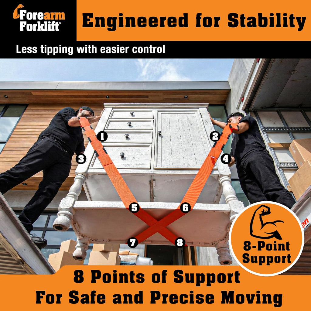 Furniture Moving Straps – 2-Person Lifting Strap for Moving Furniture, Appliances, Heavy Duty Carrying for Heavy