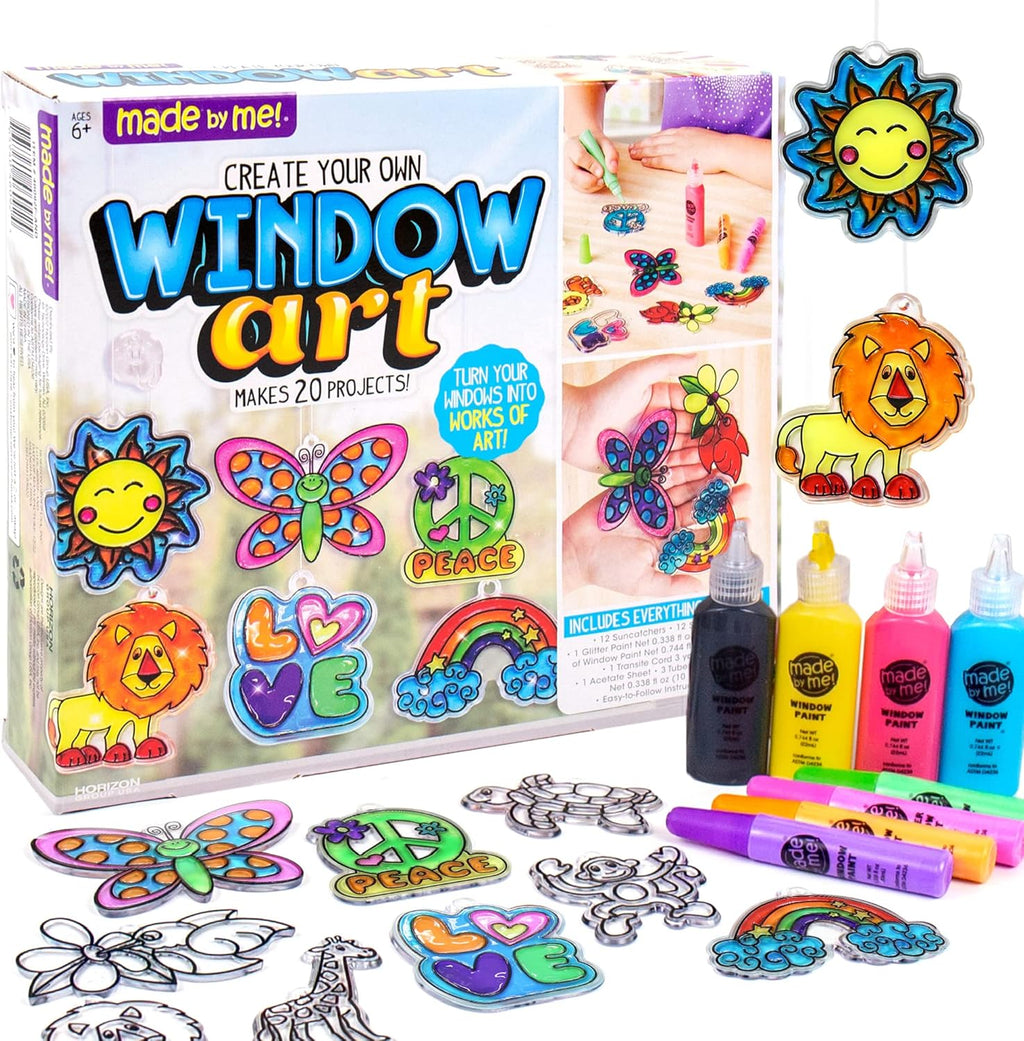 Create Your Own Window Art, Paint Your Own Suncatchers, DIY Arts & Crafts Idea, Craft Kits for Kids, Crafts for Kids