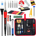 Soldering Iron Kit, 60W LED Display Digital Solder Pen, 5 Replaceable Tips, 21-in-1 Fast Heating with Solder Wire