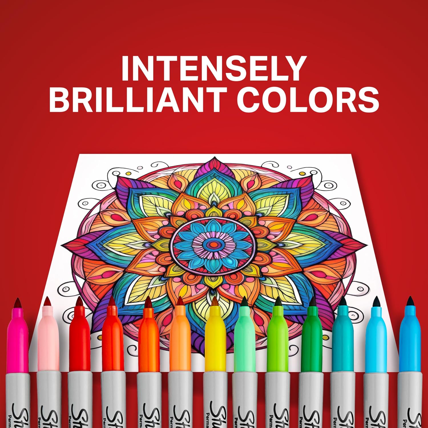 Electro Pop Permanent Markers, Fine Tip, Marker Set, Assorted Colors, 24 Count - Coloring, Drawing, Art, Markers