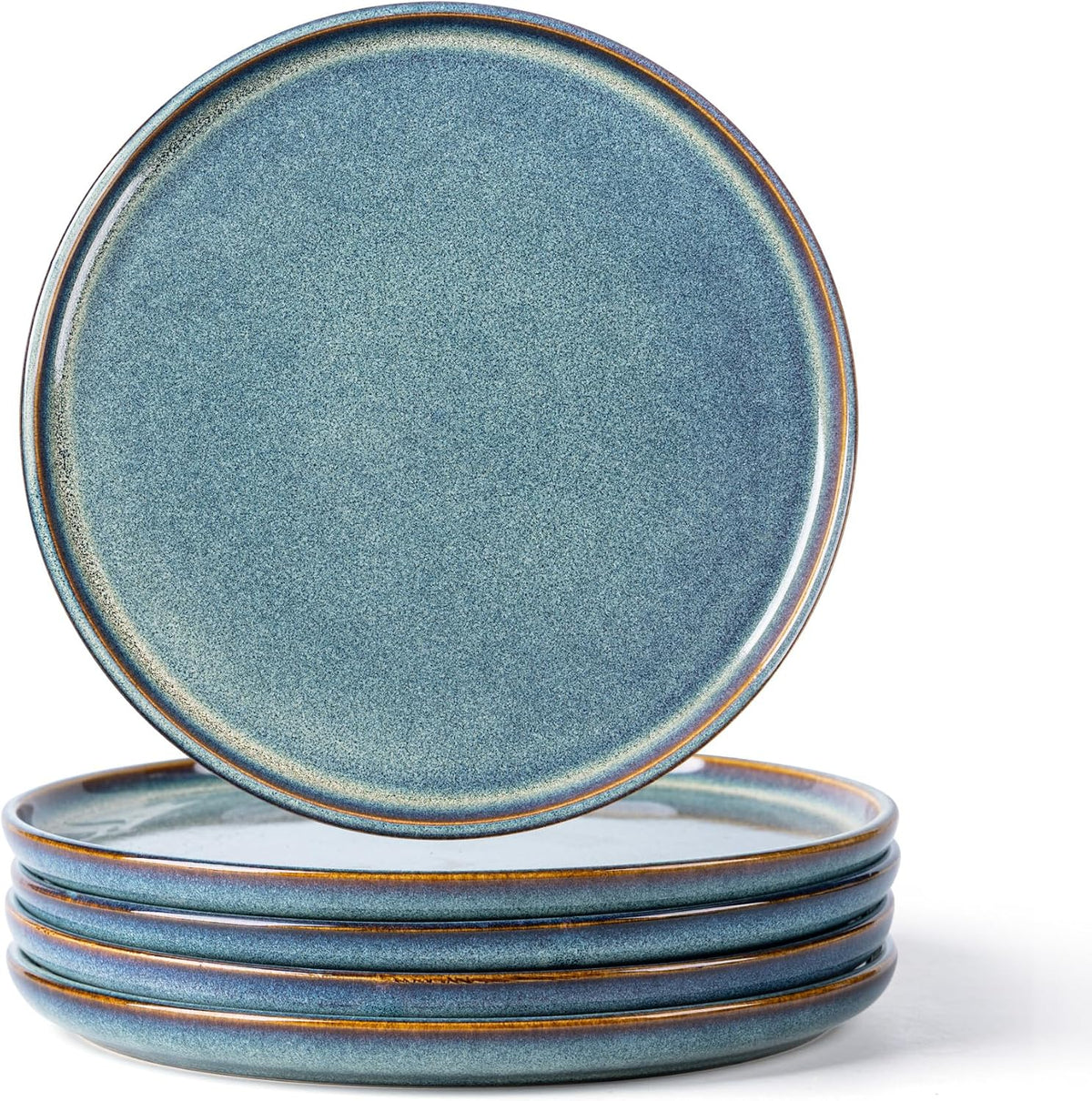 Ceramic Plates Set of 6, 8.5 Inch Stoneware Small Plates Set