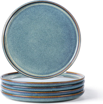 Ceramic Plates Set of 6, 8.5 Inch Stoneware Small Plates Set