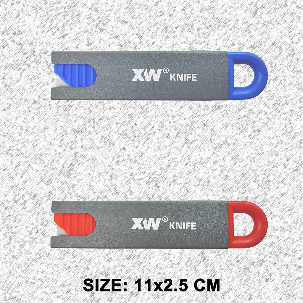 Handy Safety Box Cutters, Auto-retractable Razor Blade Carton Cutter for Opening Packages, 10-Pack