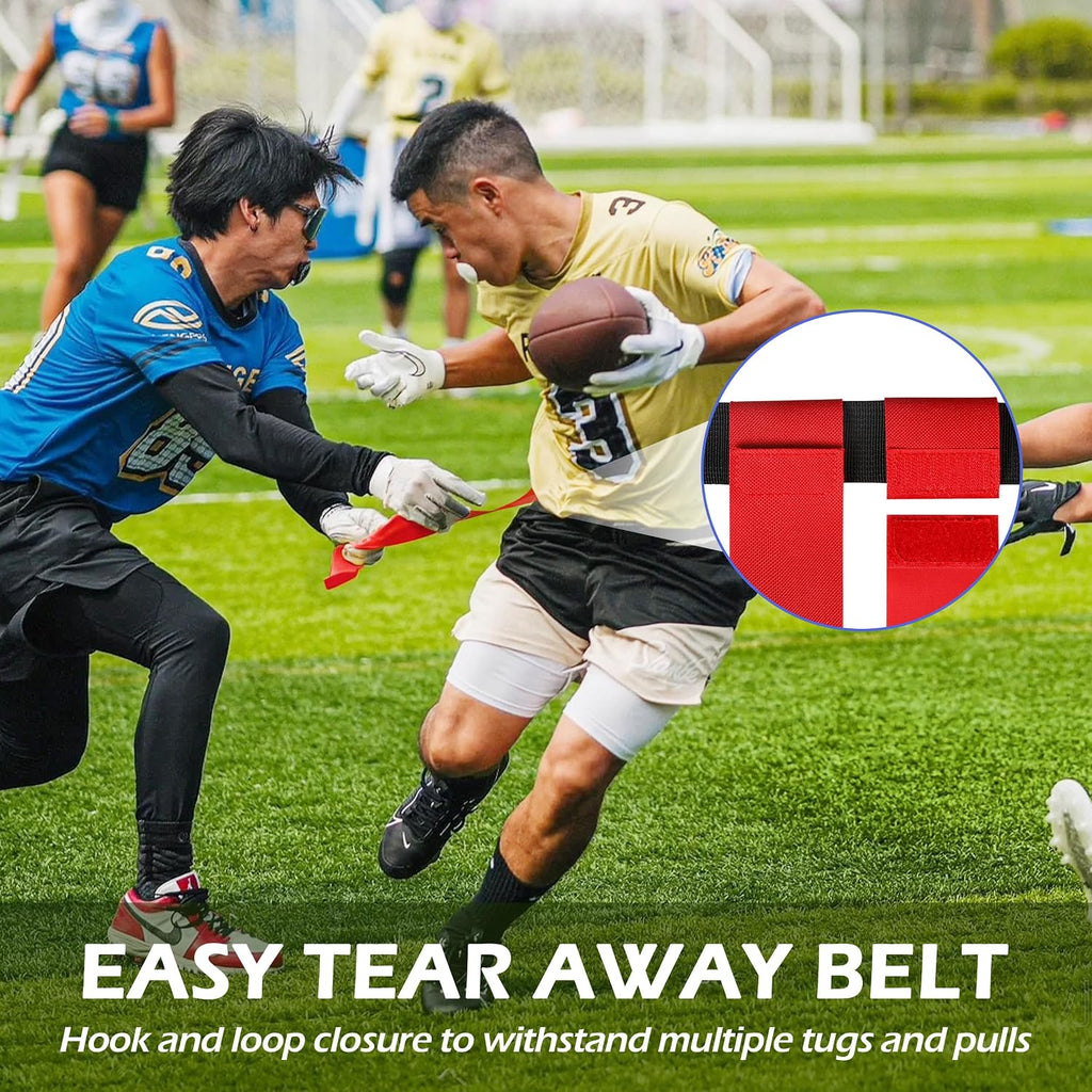 Flag Football Belts, 14 Player Adjustable Flag Football Sets for Sports Training Competition