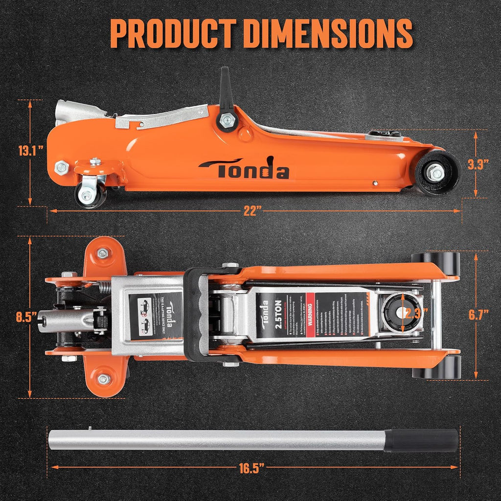 2.5 Ton Low Profile Floor Jack, 5,000 Lbs Hydraulic Car Jack