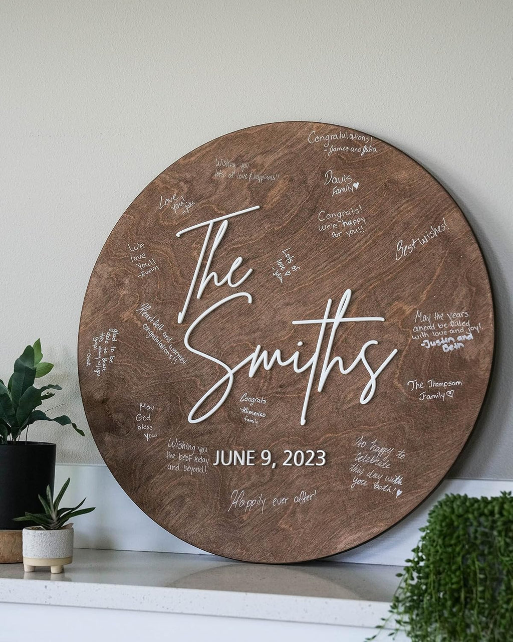 Guest Book Alternative - Custom Wedding Guest Book Decor - Layered Wood Wedding Sign