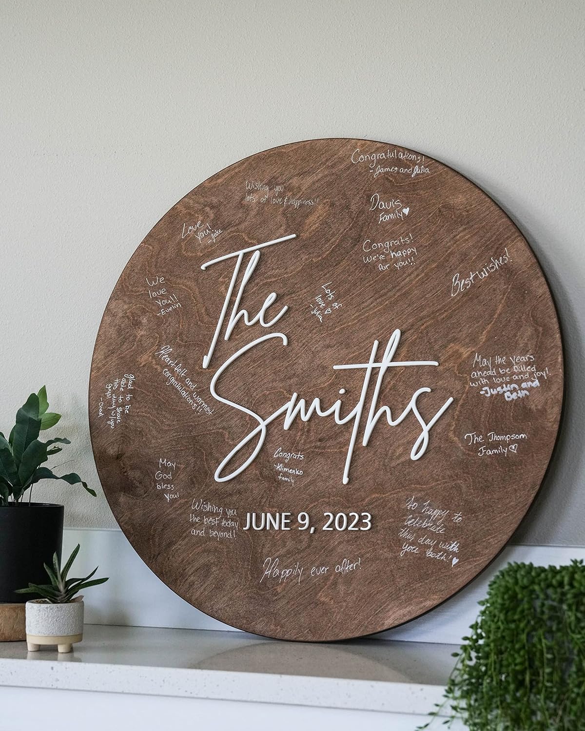 Guest Book Alternative - Custom Wedding Guest Book Decor - Layered Wood Wedding Sign