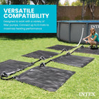 47"x47" Solar Pool Water Heater Mat for 8,000 Gallon Above Ground Swimming Pool with Hose Attachment 2 Adaptors and