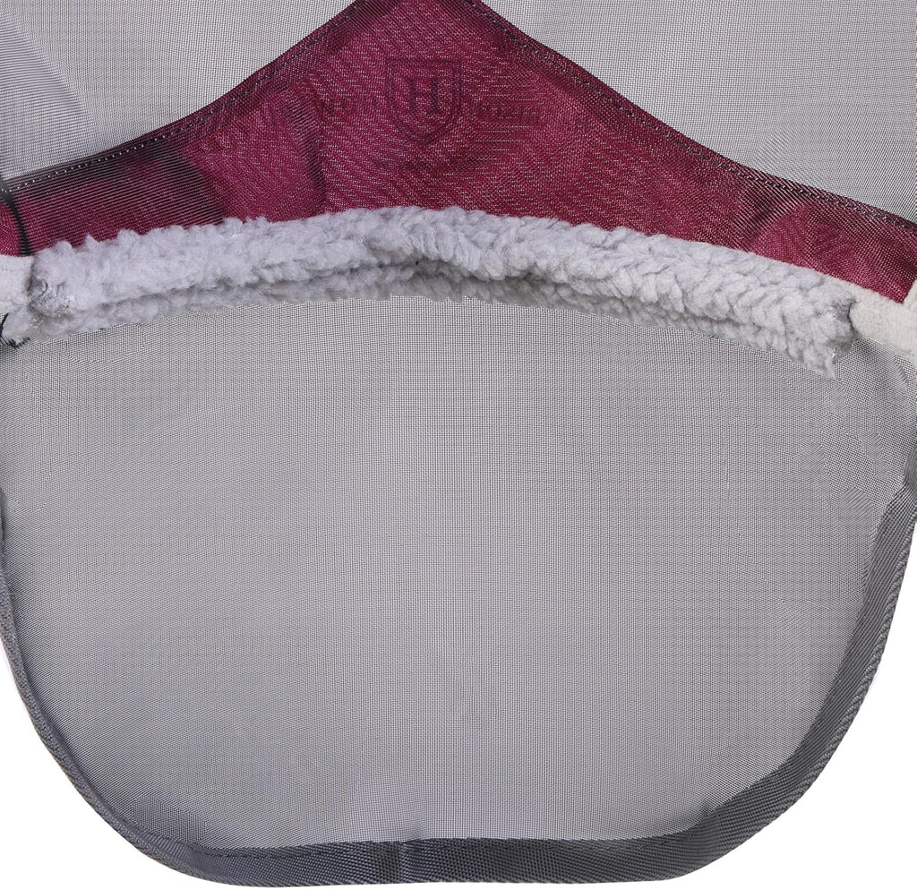 CareMaster Pro Luminous Horse Fly Mask Large Eye Space Long Nose with Ears UV Protection for Horse Flamingo (M; Cob)