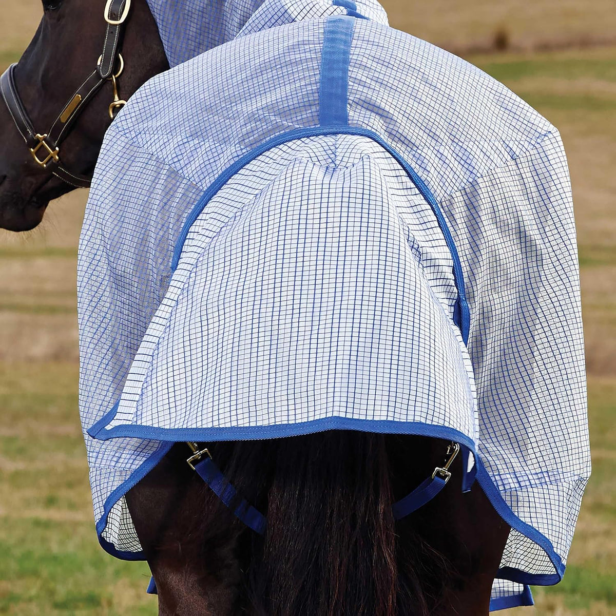 ComFiTec Ripshield Fly Sheet Detach-A-Neck, White/Cobalt, 78"