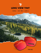 PRO+ Polycarbonate Polarized Replacement Lenses for Wiley X Valor Sunglass - Fire Red